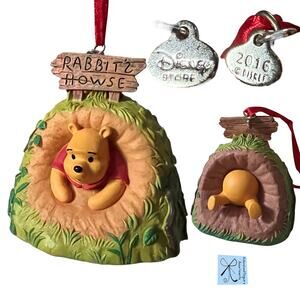 Disney Store 2016 Winnie the Pooh Pooh in Rabbitz Howse Ornament